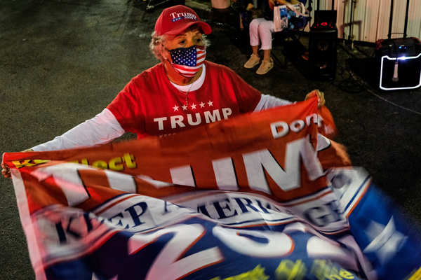 Viral pictures of nail-biting scenes from election results in the United States