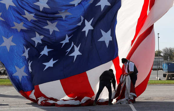 Viral pictures of nail-biting scenes from election results in the United States