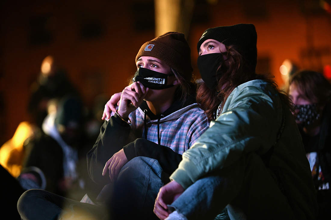 Viral pictures of nail-biting scenes from election results in the United States