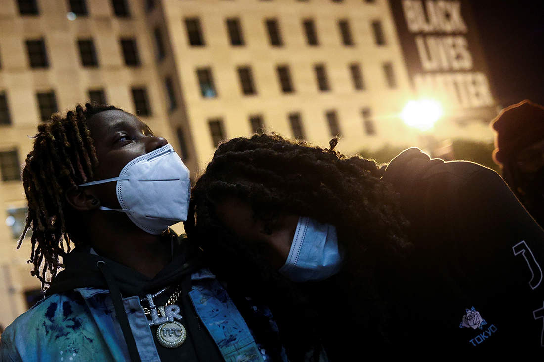 Viral pictures of nail-biting scenes from election results in the United States