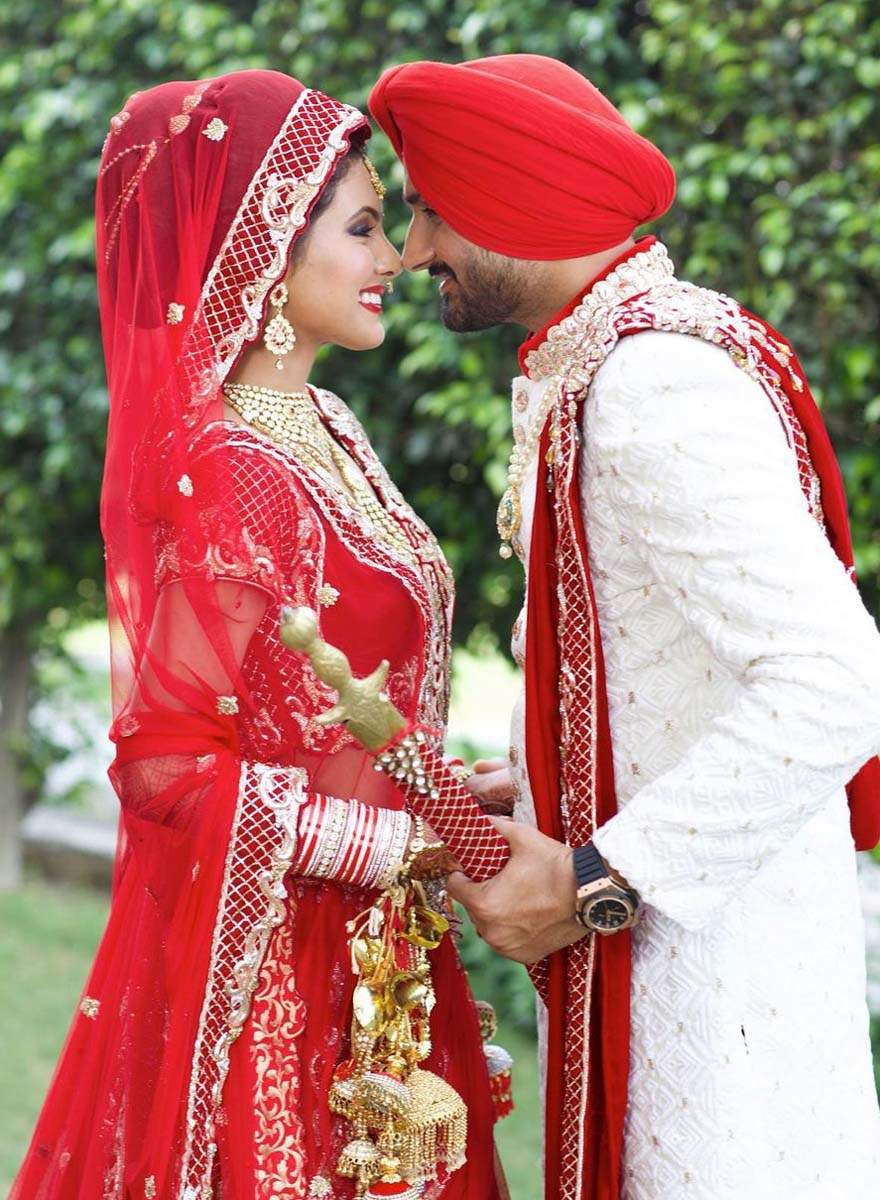 Geeta Basra and Harbhajan Singh share priceless throwback photos from their wedding ceremonies