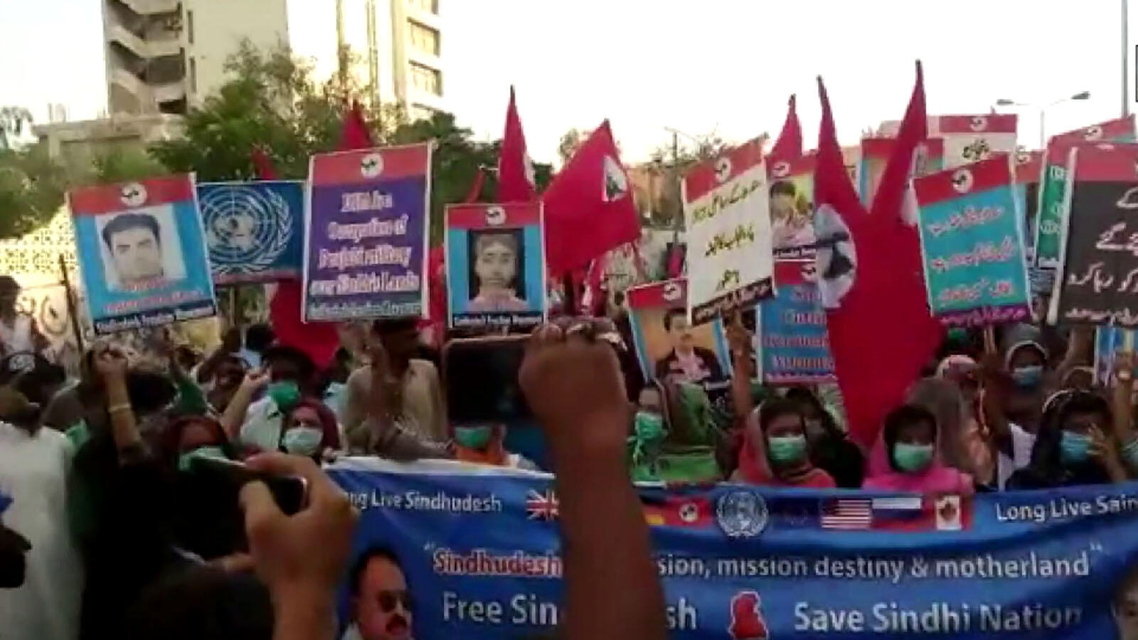 Sindhi nationalists hold protest for 'Free Sindhudesh’ in Karachi