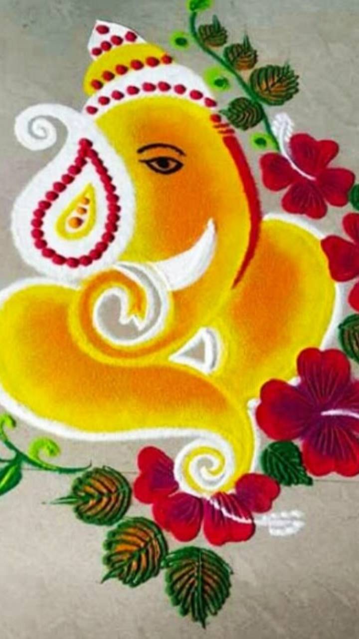 rangoli designs for diwali ganpati