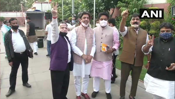 Election: BJP supporters start celebration as NDA leads in Bihar