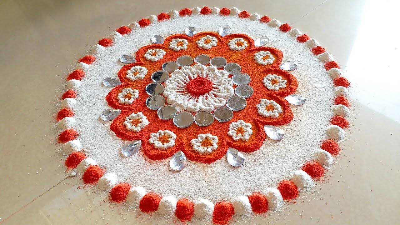 22+ Simple 3D Effect Diwali Rangoli 2020 Pics