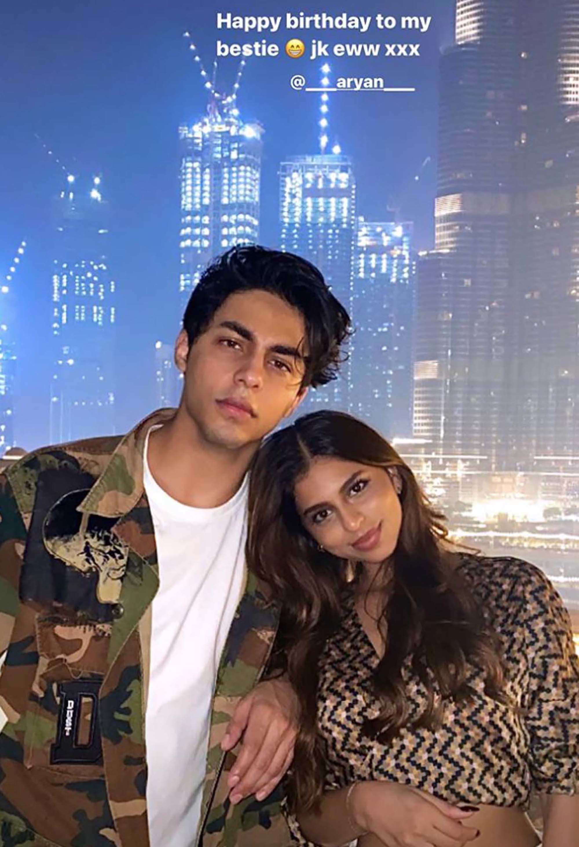 Suhana Khan wishes her brother and 'bestie' Aryan Khan with this cute photo