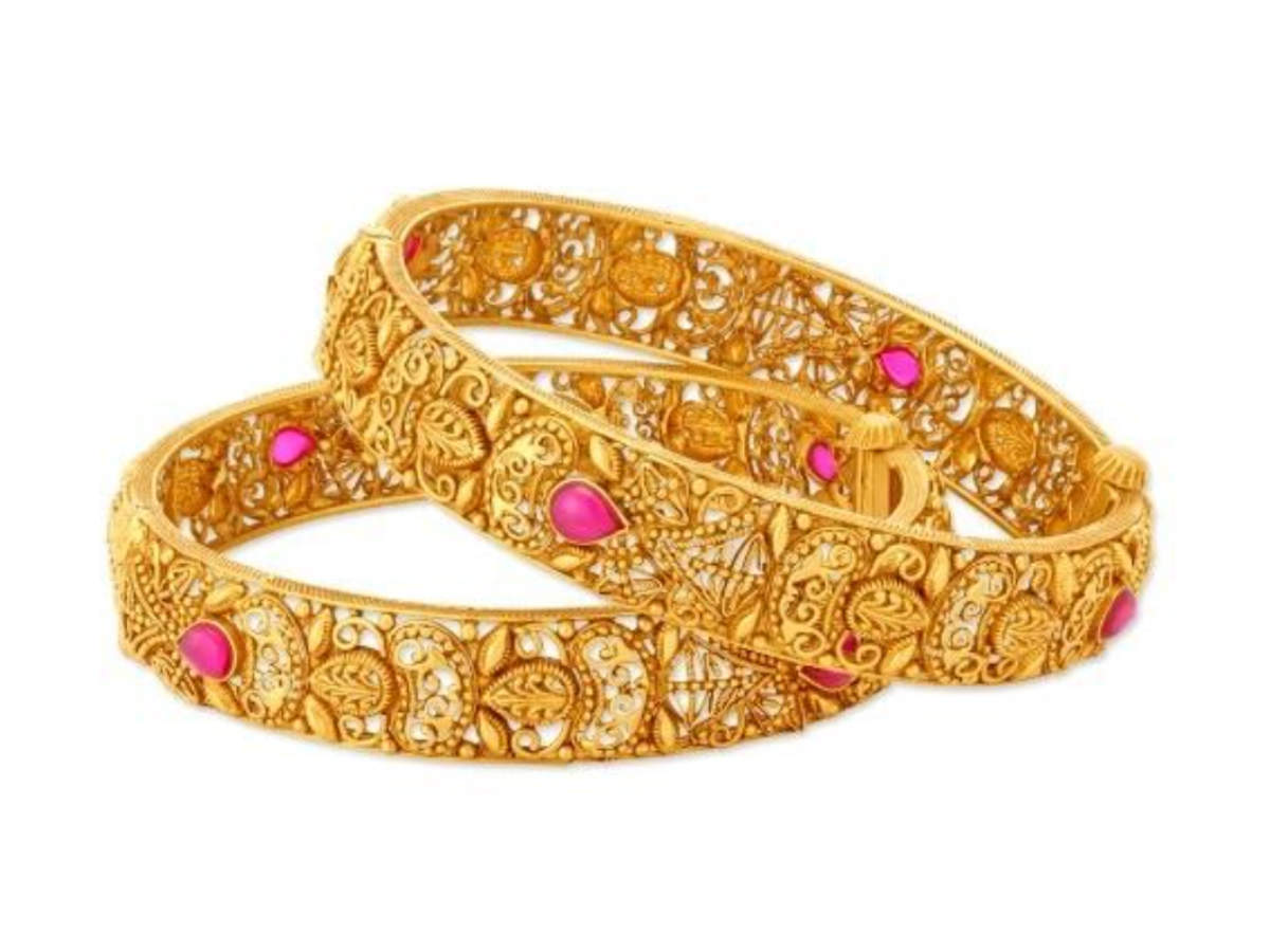 stacked bangles by Tanishq