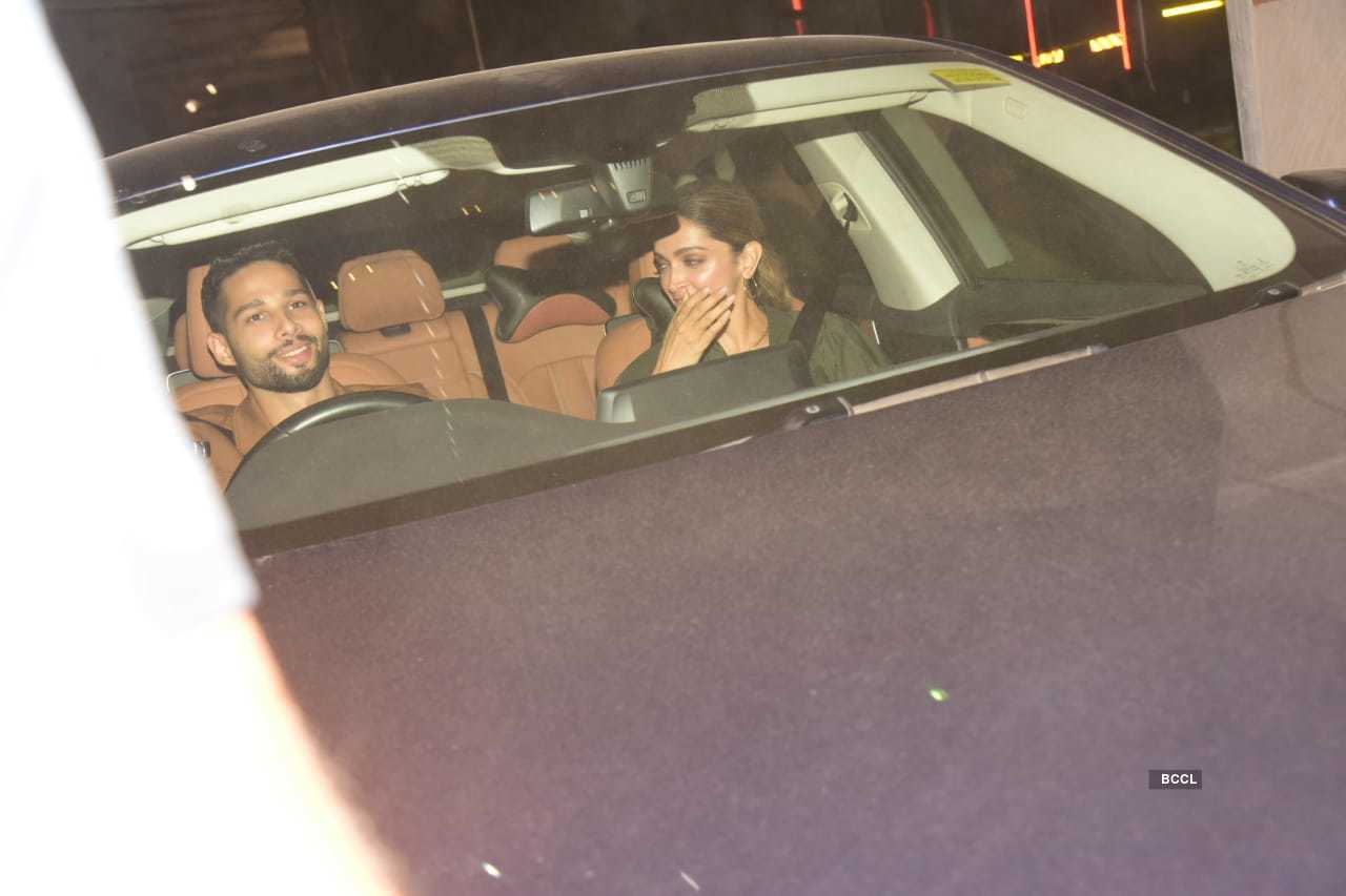 Photos: Deepika Padukone and co-star Siddhant Chaturvedi leave together ...