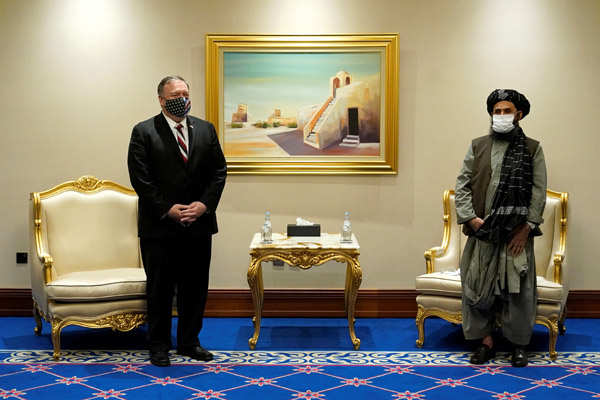 Mike Pompeo meets Taliban, Afghan negotiators in Doha