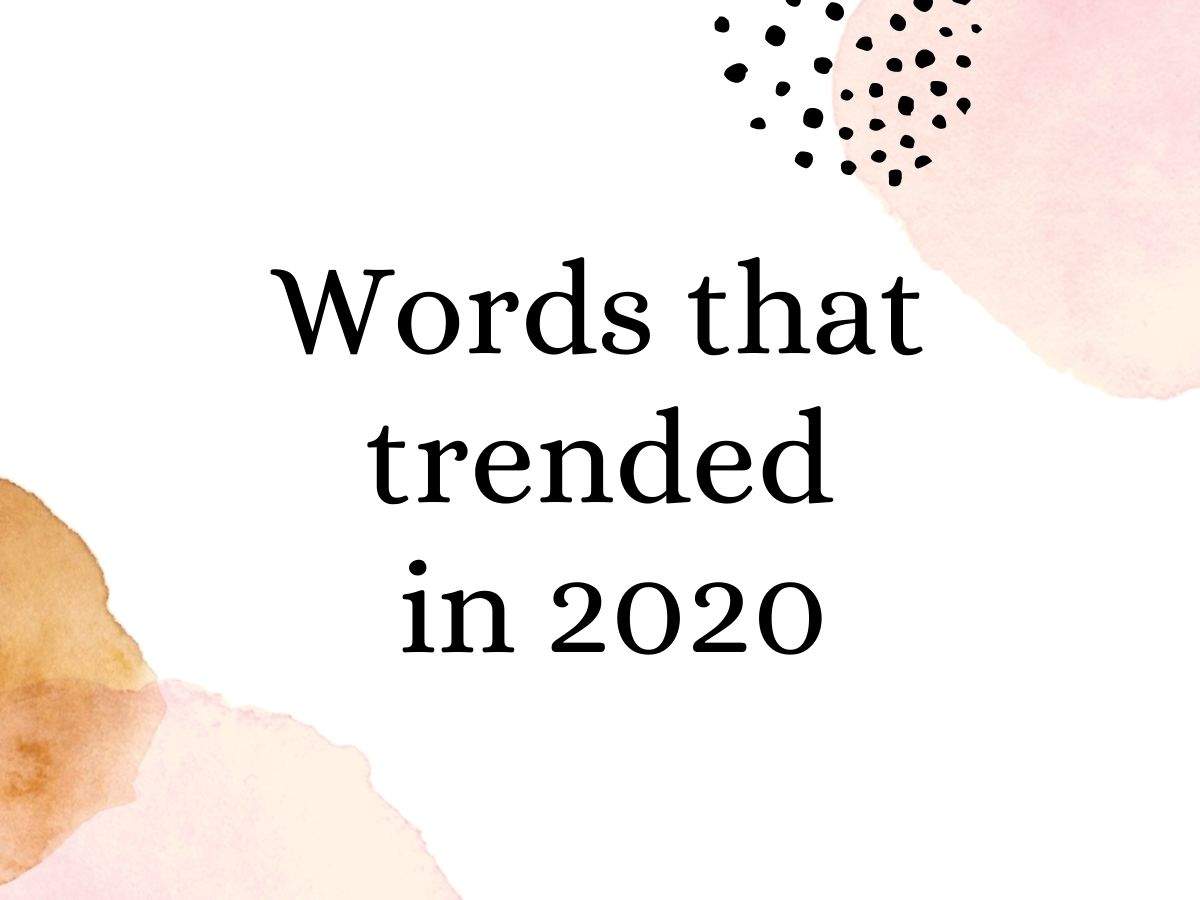 Words That Trended In 2020 The Times Of India