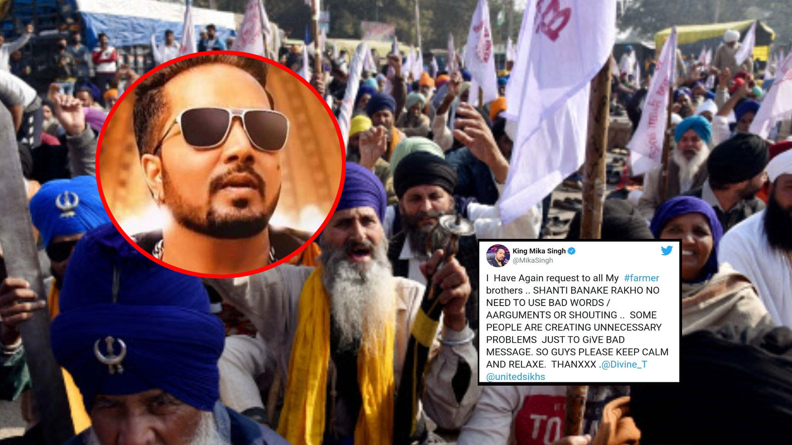 Mika Singh urges farmers to do peaceful protest and ignore people creating unnecessary problems! | Hindi Movie News - Bollywood - Times of India Mika Singh urges farmers to do peaceful protest and ignore people creating unnecessary problems! | Hindi Movie News - Bollywood - Times of India