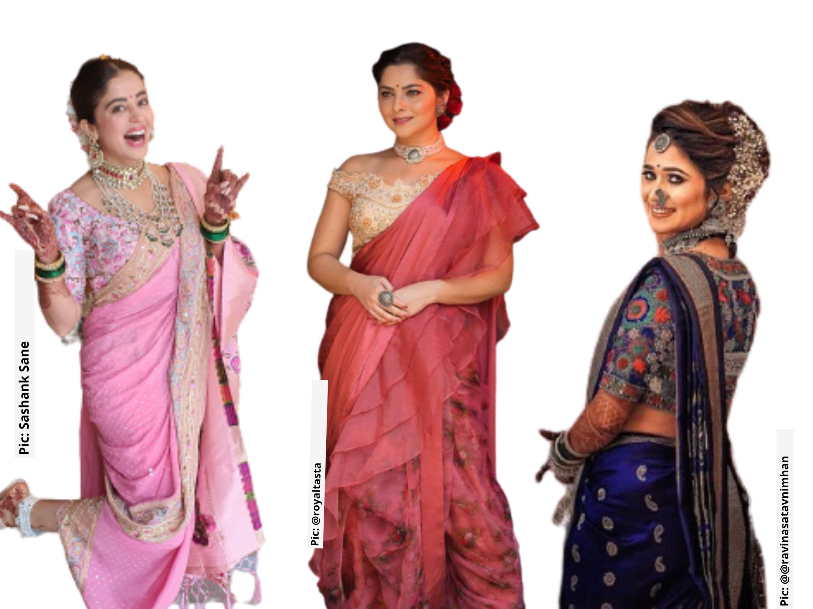 Sonalee, Nehha Pendse, and new-age brides give nauvari a trendy twist | The  Times of India