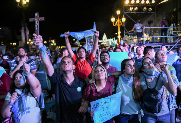 Anti-abortion activists hold rally in Argentina
