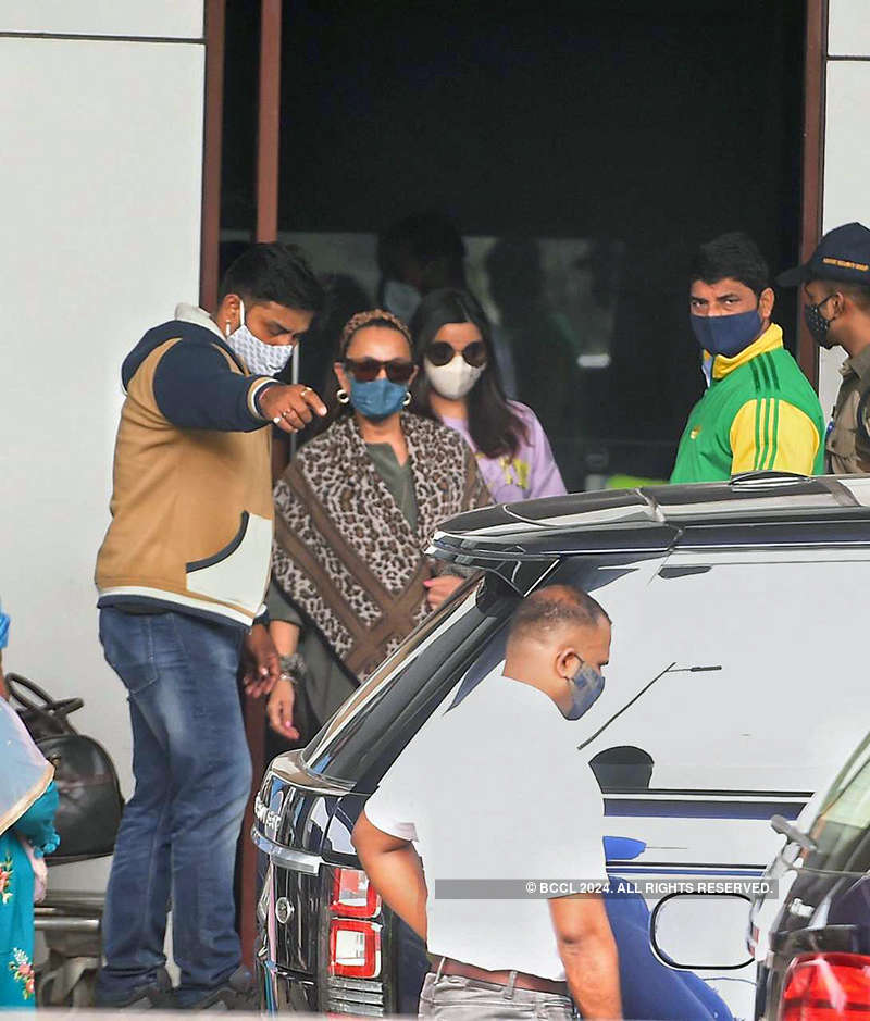 Photos of celebrities at airport