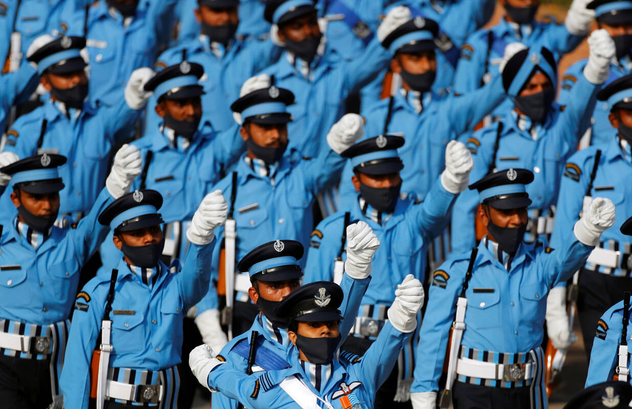 인도의 72 회 공화국 기념일 축하 행사의 멋진 사진