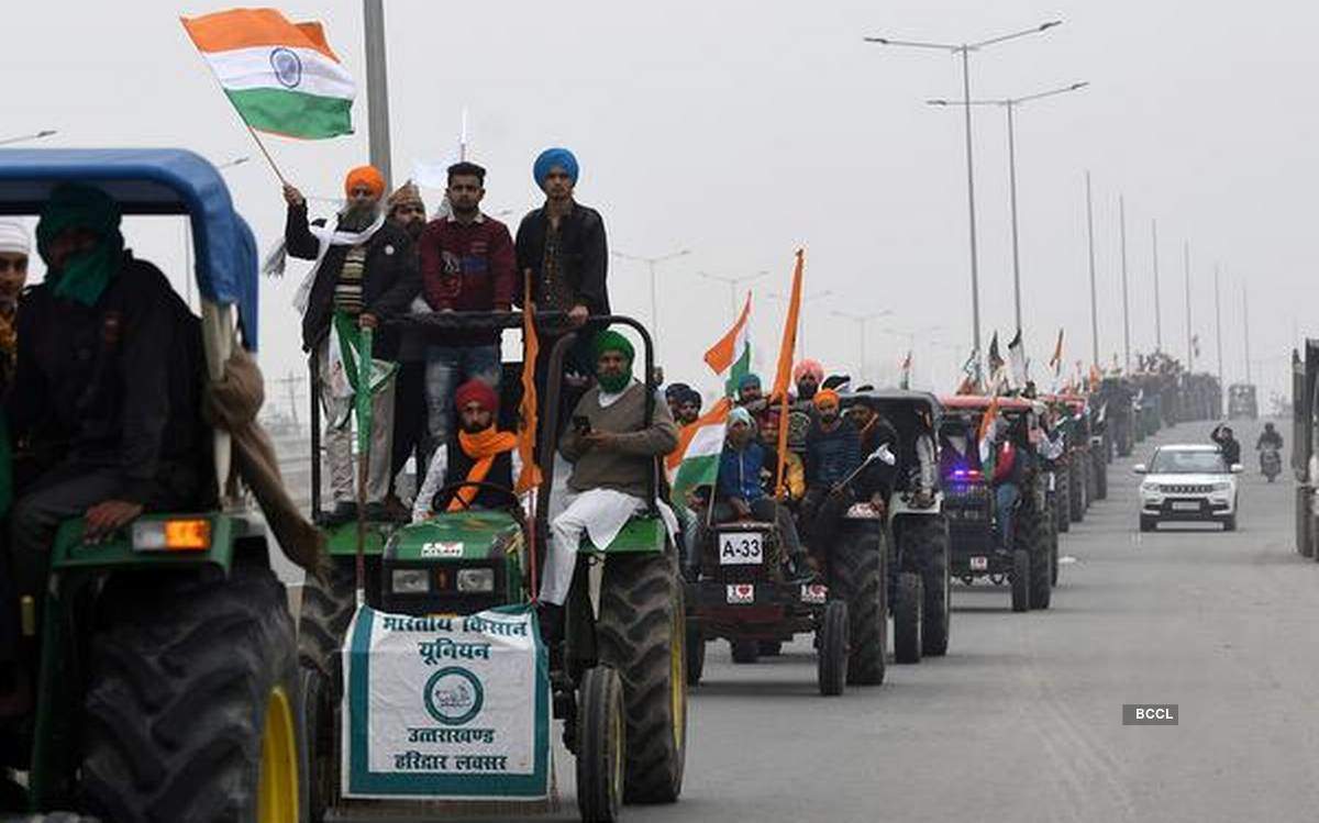 Farmer's tractor parade in Delhi