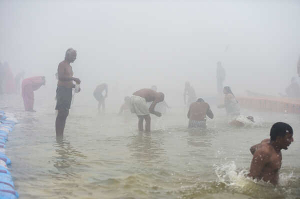 Devotees take holy dip at Sangam