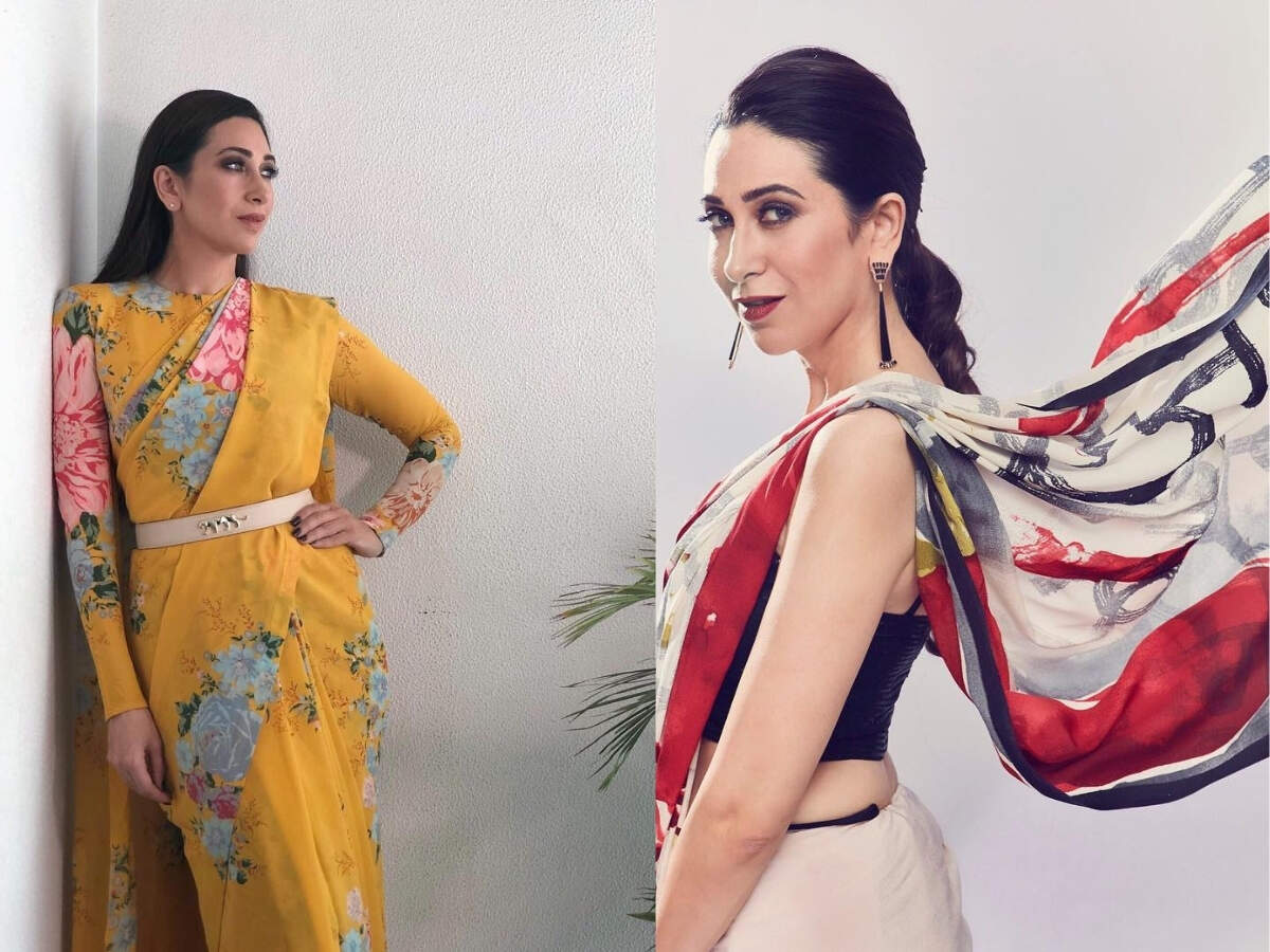 All the times karisma kapoor stunned in a sari