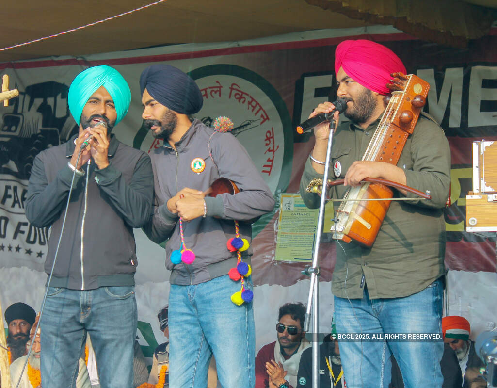 Musicians and actors join farmers' protests at Delhi's Ghazipur border