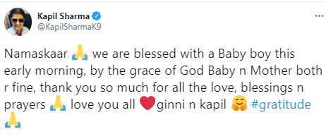 Kapil Sharma Becomes Father For The Second Time Blessed With A Baby Boy With Wife Ginni Chatrath Hindi Movie News Times Of India