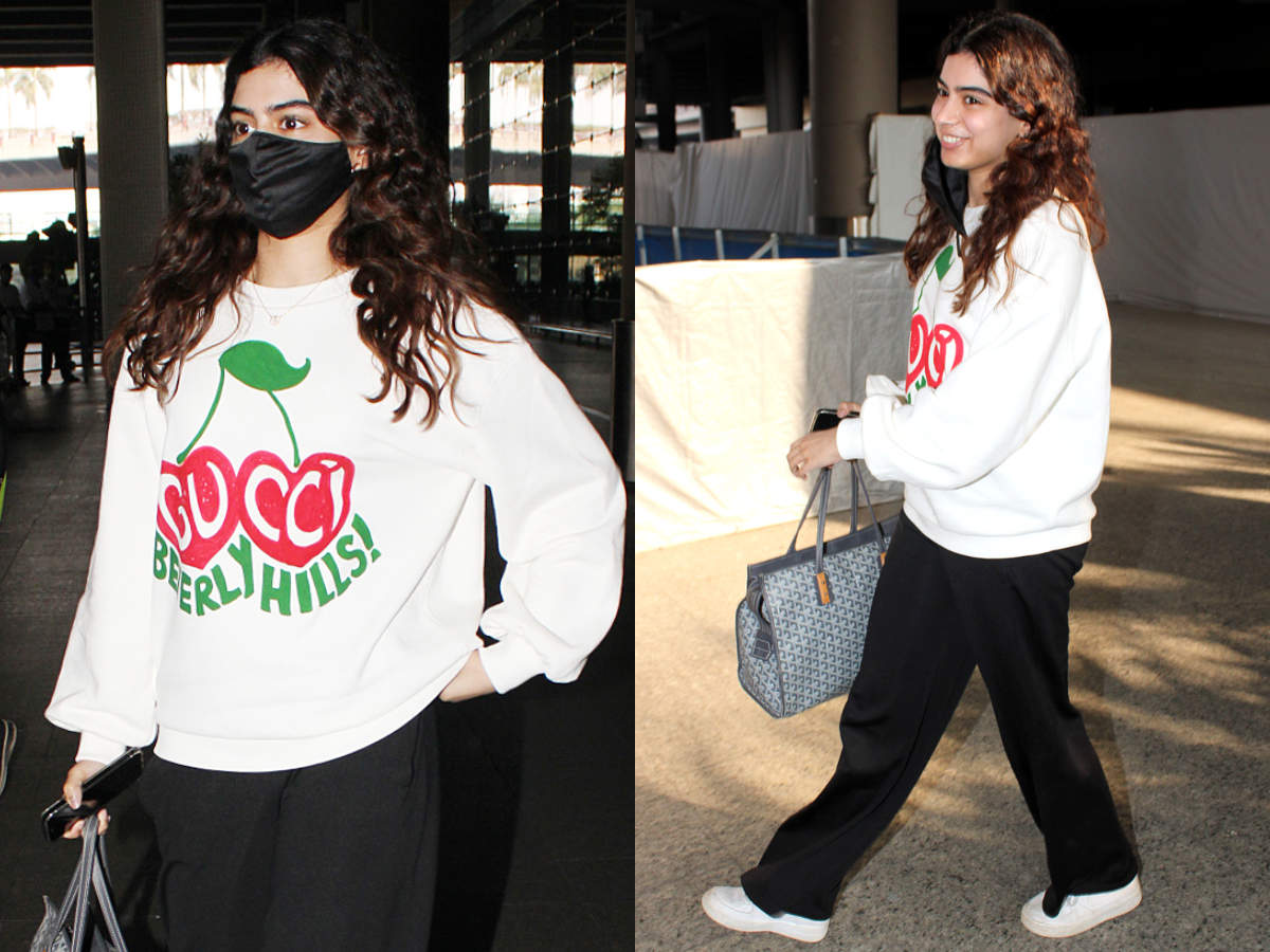 Here's why Khushi Kapoor's cherry print sweatshirt costs just a