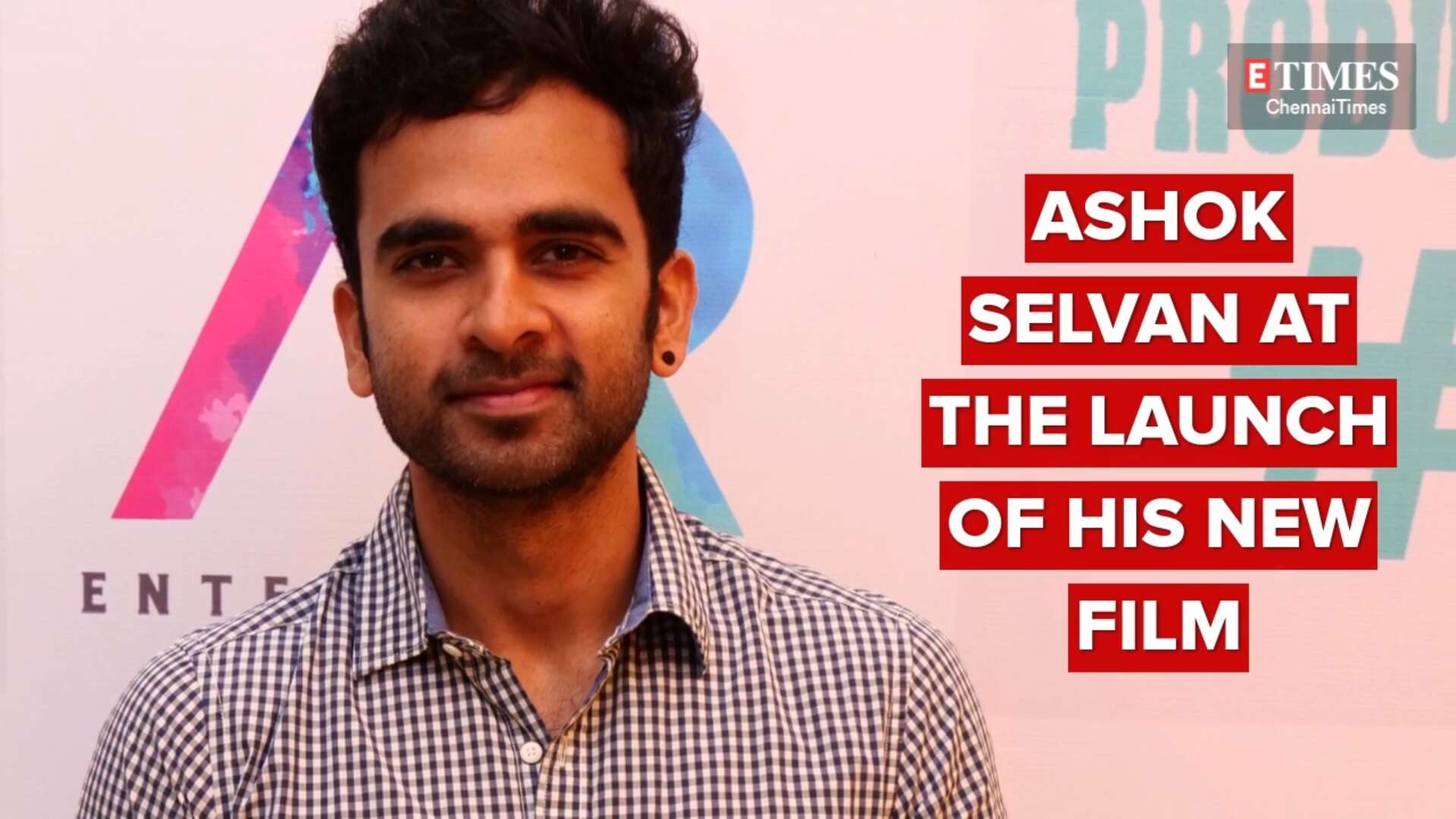 Ashok Selvan at the launch of his new film