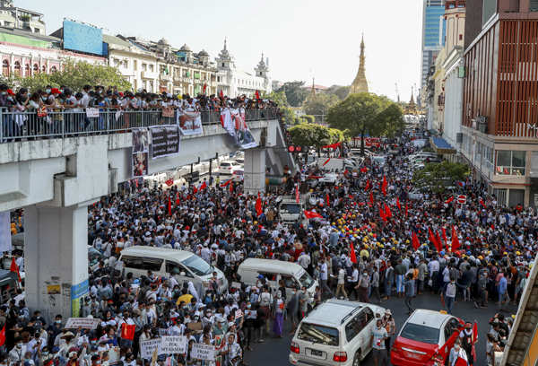 Anti-coup protests intensified in Myanmar