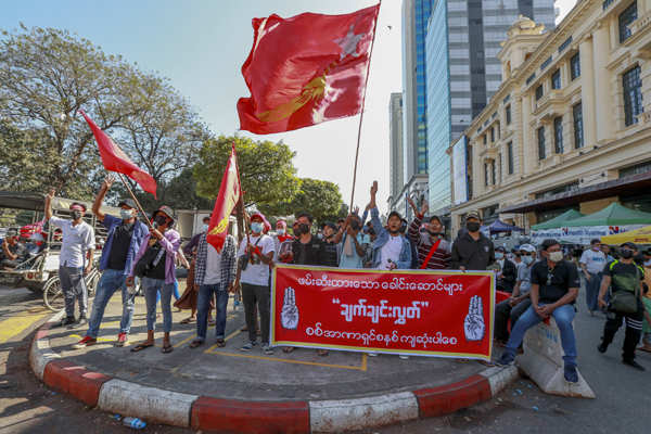 Anti-coup protests intensified in Myanmar