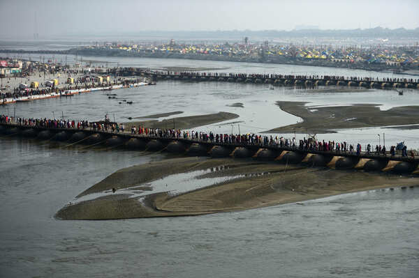 Devotees throng Magh Mela in Prayagraj