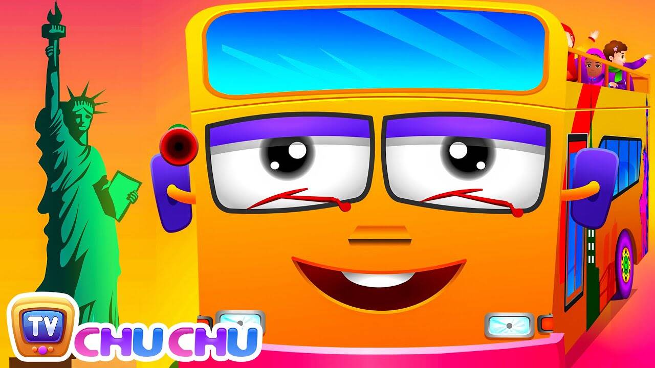 Nursery Rhymes in English: Children Video Song in English 'Wheels On ...