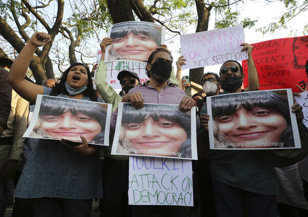 'Toolkit' case: Activists hold protest against Disha Ravi's arrest