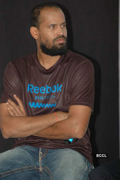 Cricketers at Reebok event