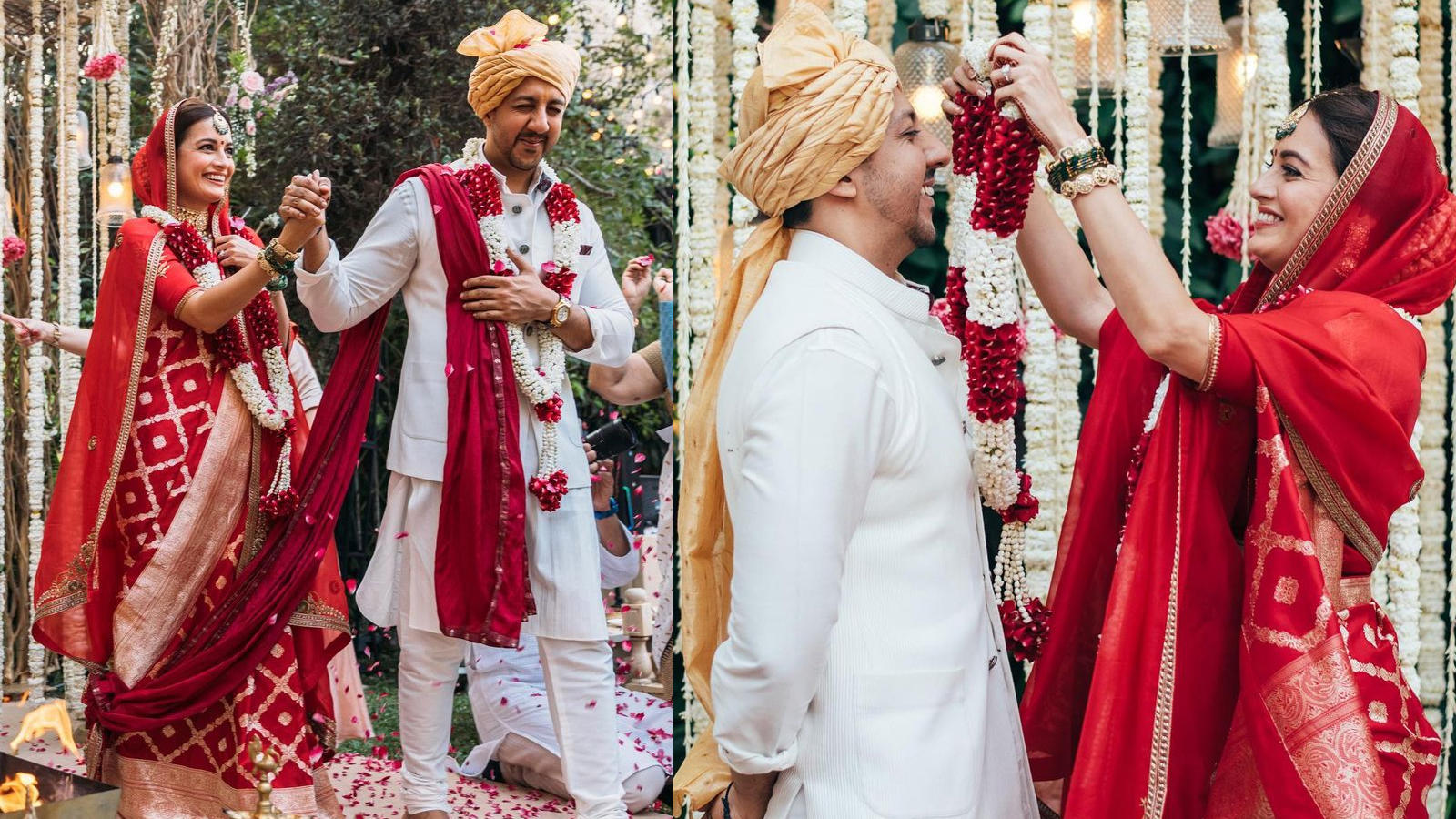 Photos Dia Mirza Shares Her Wedding Pics With Husband Vaibhav Rekhi Hopes All Puzzles Find Their Missing Pieces Hindi Movie News Times Of India