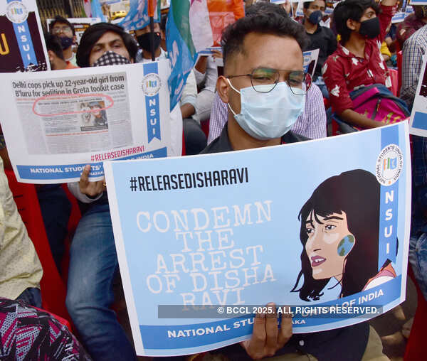 'Toolkit' case: Activists hold protest against Disha Ravi's arrest