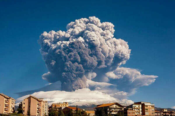 Lava and ash spew from Italy's Mount Etna