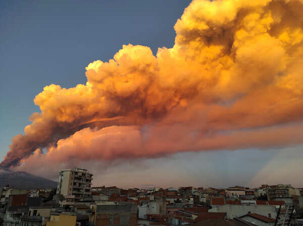Lava and ash spew from Italy's Mount Etna