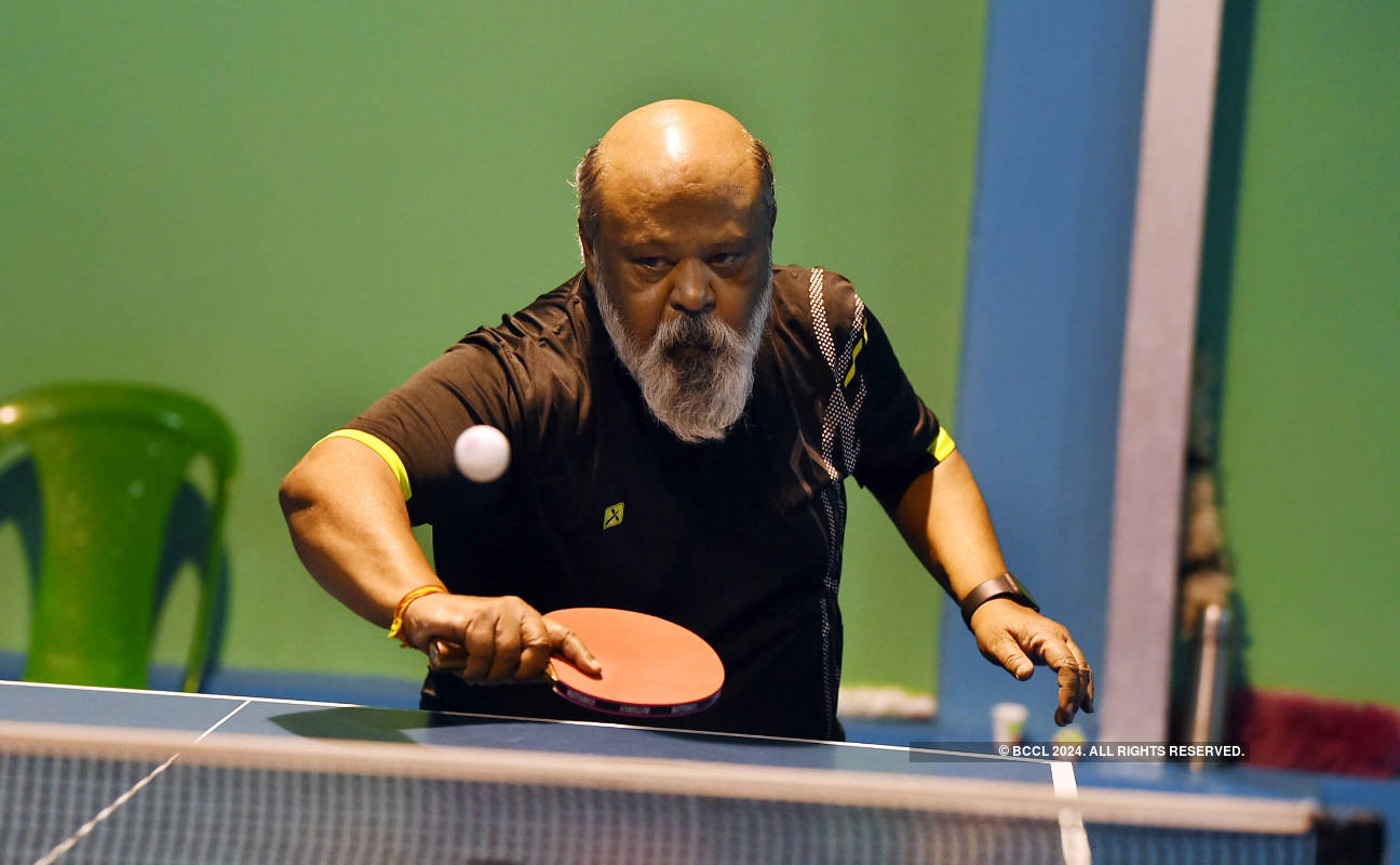 Saurabh Shukla enjoys a match at a Tennis Club Photogallery