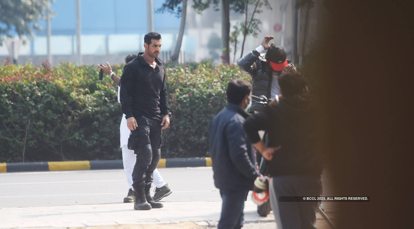 John Abraham shoots for Attack in Delhi