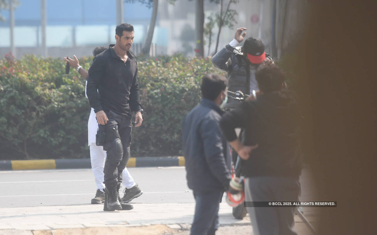 John Abraham shoots for Attack in Delhi
