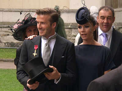Beckhams at Royal Wedding