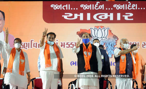 Civic polls: BJP celebrates victory in Gujarat