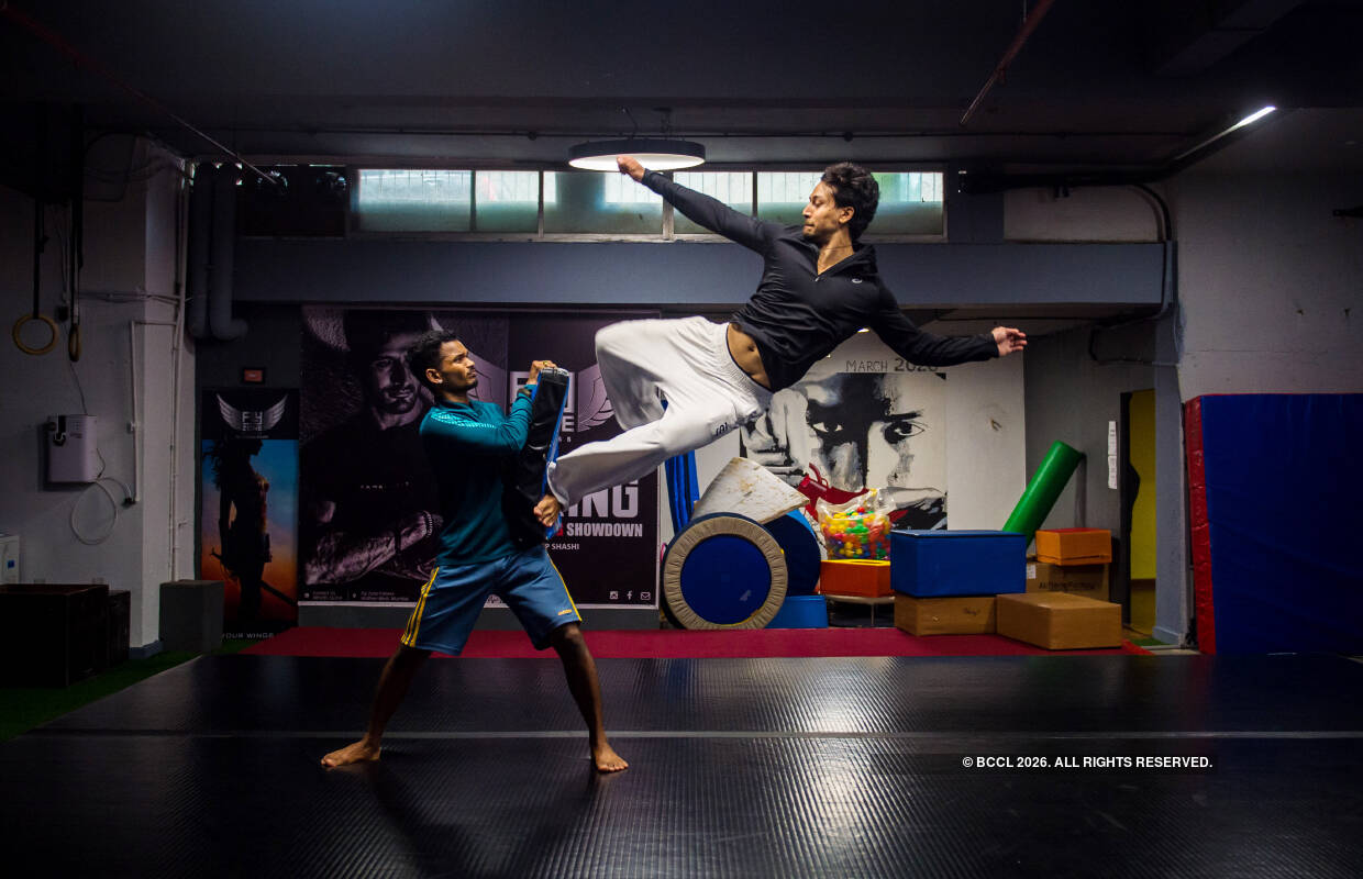 Pictures from Tiger Shroff's rigorous training session