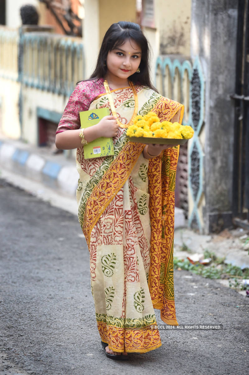 Tollywood kids celebrate Saraswati Puja in style