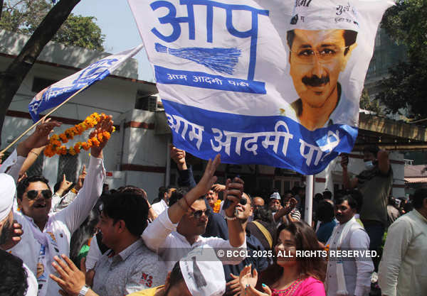 AAP celebrates victory in Delhi MCD bypolls