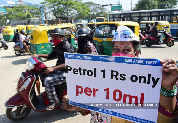 Protest against rising fuel prices