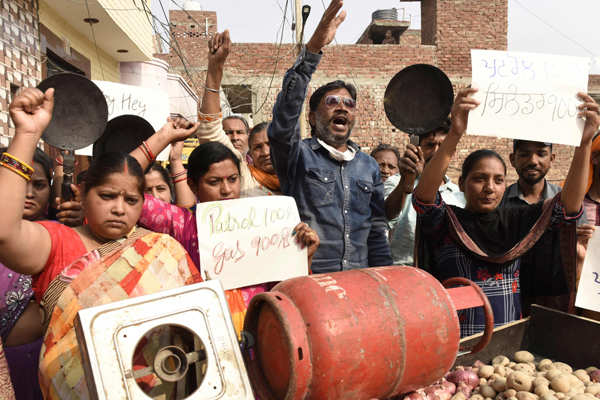 Protest against rising fuel prices