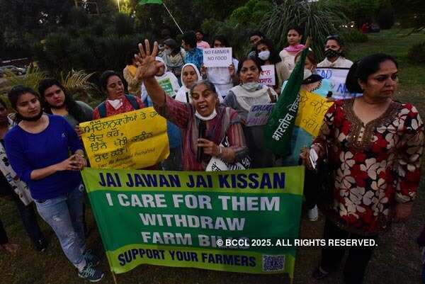 Women farmers take centre stage at protest sites