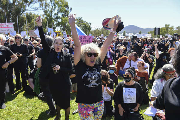 Tens of thousands of women hold rally against sexual violence