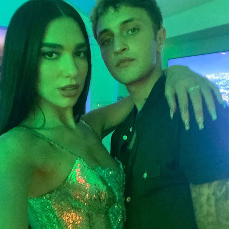 Anwar Hadid hosts a butterfly-themed house party for Dua Lipa after her Grammys win