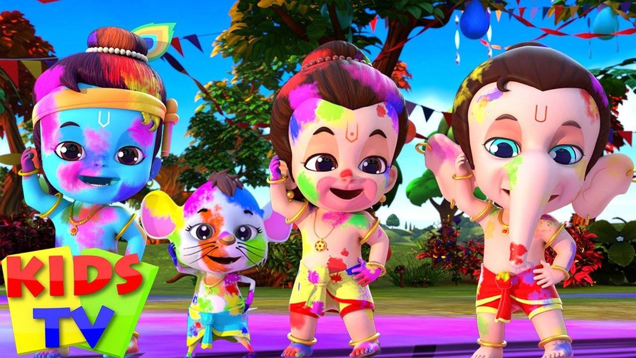 Hanuman Aur Baal Krishna Ke Hindi Balgeet 'Holi Ki Masti' - Check out Fun  Kids Nursery Rhymes And Baby Songs In Hindi | Entertainment - Times of  India Videos